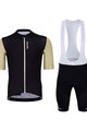 HOLOKOLO Tricoul și pantaloni scurți de ciclism - RELIABLE ELITE - bej/negru