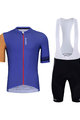 HOLOKOLO Tricoul și pantaloni scurți de ciclism - GREAT ELITE - albastru/negru/portocaliu