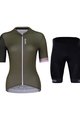 HOLOKOLO Tricoul și pantaloni scurți de ciclism - CONTENT ELITE LADY - negru/maro