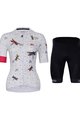 HOLOKOLO Tricoul și pantaloni scurți de ciclism - ALIVE ELITE LADY - negru/roz/alb