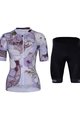 HOLOKOLO Tricoul și pantaloni scurți de ciclism - CONFIDENT ELITE LADY - negru/alb/mov