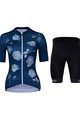 HOLOKOLO Tricoul și pantaloni scurți de ciclism - CHARMING ELITE LADY - albastru deschis/negru/albastru