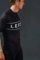 LE COL Tricou de ciclism cu mânecă scurtă - SPORT LOGO - negru/alb