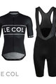 LE COL Tricoul și pantaloni scurți de ciclism - LE COLSPORT LOGO + S - negru