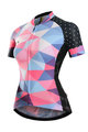 MONTON Tricou de ciclism cu mânecă scurtă - BREEZE LADY - roz/albastru deschis