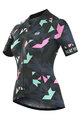 MONTON Tricou de ciclism cu mânecă scurtă - AUTUMN COLORS LADY - roz/albastru/negru
