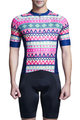 MONTON Tricou de ciclism cu mânecă scurtă - BOHEMIAN RIDER  - albastru/roz