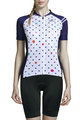 MONTON Tricou de ciclism cu mânecă scurtă - LOLLIPOP LADY - alb/albastru
