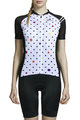 MONTON Tricou de ciclism cu mânecă scurtă - LOLLIPOP LADY - alb/negru