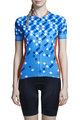 MONTON Tricou de ciclism cu mânecă scurtă - CHECKS RIDER LADY - albastru