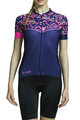 MONTON Tricou de ciclism cu mânecă scurtă - PINK WAVE LADY - roz/albastru