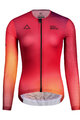 MONTON Tricou de ciclism cu mânecă lungă de vară - FIRE LADY SUMMER - roșu