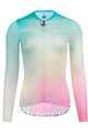 MONTON Tricou de ciclism cu mânecă lungă de vară - CANDYCOLOR LADY SMR - verde deschis/roz