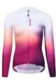 MONTON Tricou de ciclism cu mânecă lungă de vară - TWILIGHT LADY SUMMER - alb/roșu