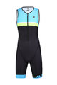 MONTON Salopetă de ciclism - WEAVO TRIATLON - negru/galben/albastru