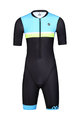 MONTON Salopetă de ciclism - WEAVO TRIATLON - negru/galben/albastru
