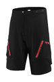 MONTON Pantaloni scurți de ciclism fără bretele - SPORTY B MTB - negru/roșu