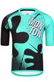 MONTON Tricou de ciclism cu mânecă scurtă - SPLAT MTB - negru/turcoaz
