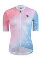 MONTON Tricou de ciclism cu mânecă scurtă - SNOWFALL LADY - roz/albastru deschis