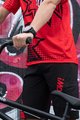 MONTON Pantaloni scurți de ciclism fără bretele - POW MTB - negru/roșu