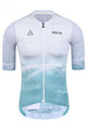 MONTON Tricou de ciclism cu mânecă scurtă - BEACH  - albastru/alb