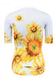 MONTON Tricou de ciclism cu mânecă scurtă - SUNFLOWER LADY - alb/galben