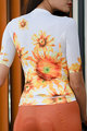 MONTON Tricou de ciclism cu mânecă scurtă - SUNFLOWER LADY - alb/galben