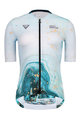 MONTON Tricou de ciclism cu mânecă scurtă - WATER FLOW LADY - albastru/alb