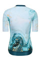 MONTON Tricou de ciclism cu mânecă scurtă - WATER FLOW LADY - albastru/alb