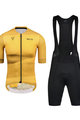 MONTON Tricoul și pantaloni scurți de ciclism - DESERT - alb/negru/galben