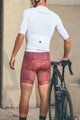 MONTON Pantaloni scurți de ciclism cu bretele - SKULL - roșu