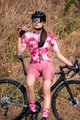 MONTON Pantaloni scurți de ciclism cu bretele - SKULL LADY - roșu