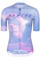 MONTON Tricou de ciclism cu mânecă scurtă - EVENINGGLOW LADY - mov/verde deschis/roz