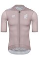 MONTON Tricou de ciclism cu mânecă scurtă - SKULL III - roz/alb