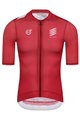 MONTON Tricou de ciclism cu mânecă scurtă - SKULL III - alb/roșu