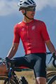 MONTON Tricou de ciclism cu mânecă scurtă - SKULL III - alb/roșu