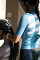 MONTON Tricou de ciclism cu mânecă scurtă - SKULL III LADY - albastru/alb
