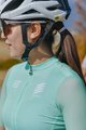 MONTON Tricou de ciclism cu mânecă scurtă - SKULL III LADY - verde/alb
