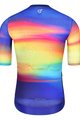 MONTON Tricou de ciclism cu mânecă scurtă - SKULL NORTHERNLIGHTS - albastru/galben