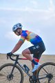 MONTON Tricou de ciclism cu mânecă scurtă - SKULL NORTHERNLIGHTS - albastru/galben