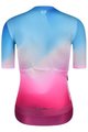 MONTON Tricou de ciclism cu mânecă scurtă - SKULL NORTHERNLIGHTS LADY - albastru/bordo/roz