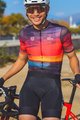 MONTON Tricou de ciclism cu mânecă scurtă - SKULL SUNSET - negru/roșu