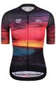 MONTON Tricou de ciclism cu mânecă scurtă - SKULL SUNSET LADY - galben/roșu/negru/albastru