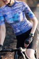 MONTON Tricou de ciclism cu mânecă scurtă - SKULL OILPAINT LADY - mov/albastru