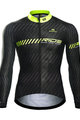 MONTON Tricou de cilism pentru iarnă cu mânecă lungă - SHARP LIGHT WINTER - galben/negru