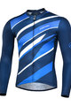 MONTON Tricou de ciclism cu mânecă lungă de vară - FERNWAR SUMMER - negru/albastru