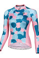 MONTON Tricou de ciclism cu mânecă lungă de vară - DANCELOR LADY SUMMER - albastru/roz