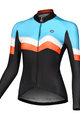 Monton Tricou de ciclism cu mânecă lungă de vară - WINLAN LADY WINTER - albastru/portocaliu/negru