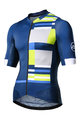 MONTON Tricou de ciclism cu mânecă scurtă - MONDRIAN - albastru/alb