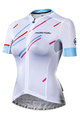 MONTON Tricou de ciclism cu mânecă scurtă - COLORE PIOGGIA LADY - alb
